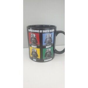 Expressions Of Darth Vader Mug Star Wars Coffee Cup 20 oz Black Ceramic Mug